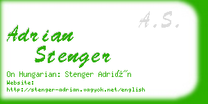 adrian stenger business card